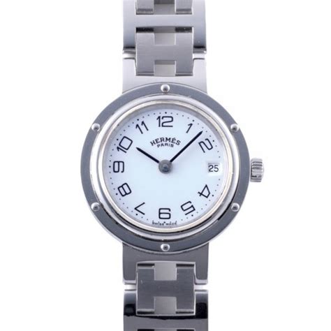 hermes clipper watch nacre women|Hermès Clipper Nacre CL4 210 Ladies Watch Date White Shell .